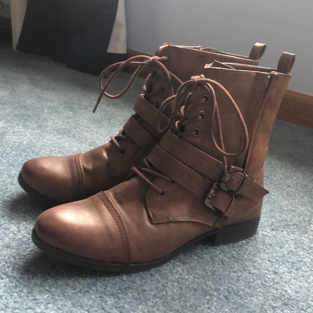 Leather boots